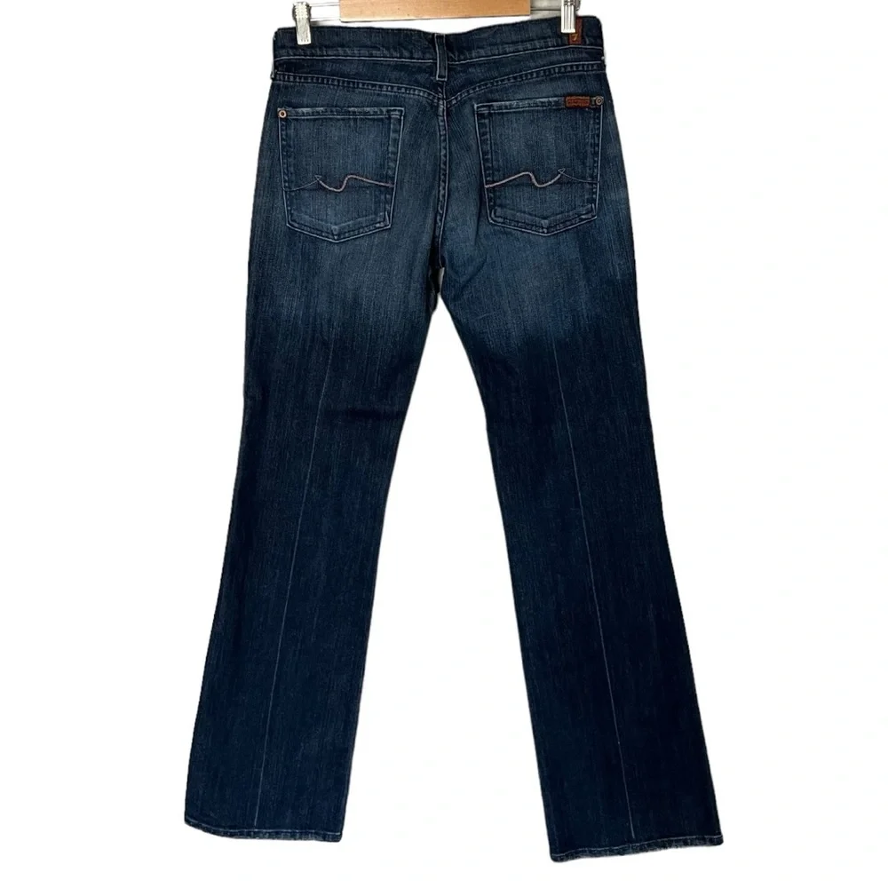 7 for all Mankind Bootcut Jeans Pink Stitching Womens Size 31 - Picture 1 of 13